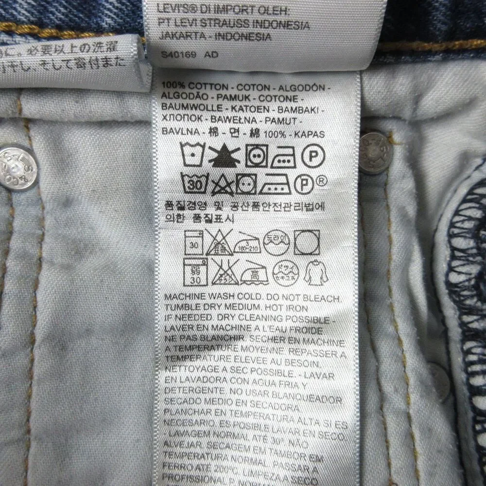Levis 517 Jeans Mens 31x32 Bootcut Relaxed Fit Blue Distressed Denim